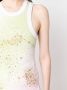 DES PHEMMES Tanktop verfraaid met kristallen Groen - Thumbnail 5
