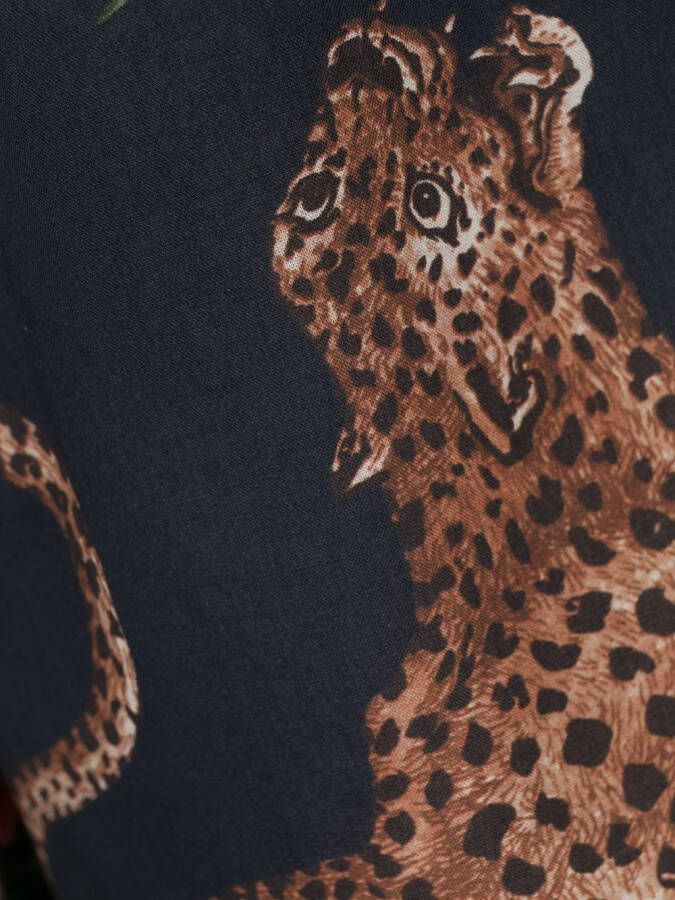 Desmond & Dempsey Lange pyjama Blauw