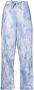 Desmond & Dempsey Pyjama met tie-dye print Blauw - Thumbnail 2