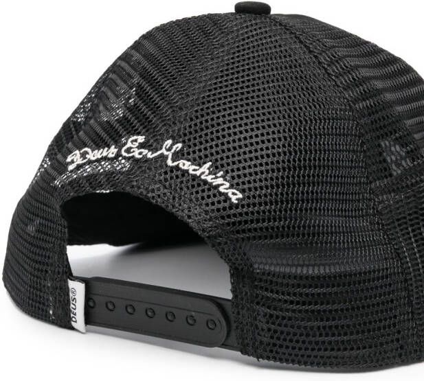 Deus Ex Machina Trucker pet met logoprint Zwart