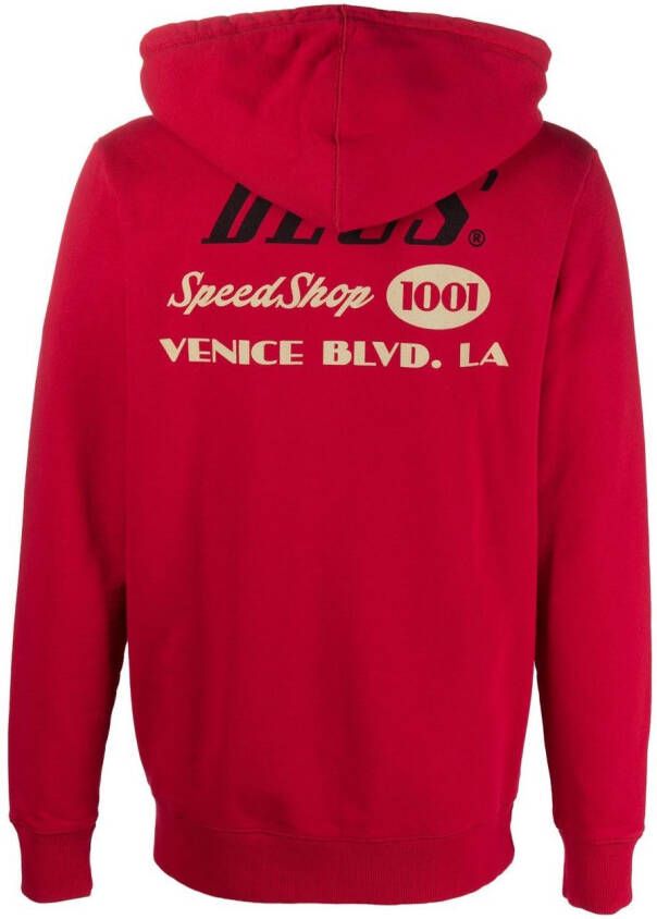 Deus Ex Machina Hoodie met rits Rood