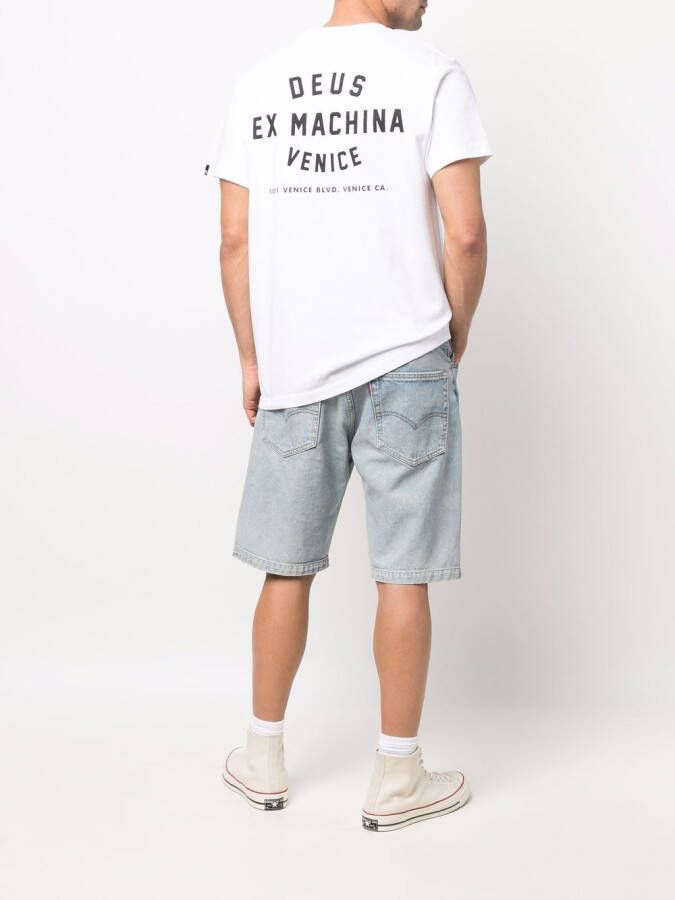 Deus Ex Machina T-shirt met doodskopprint Wit