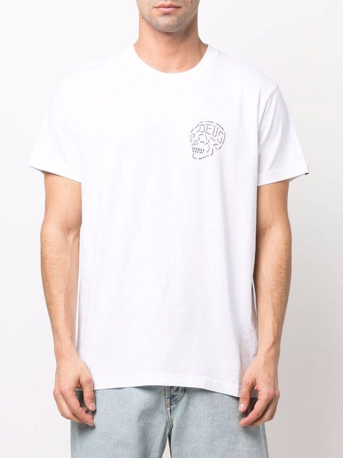 Deus Ex Machina T-shirt met doodskopprint Wit