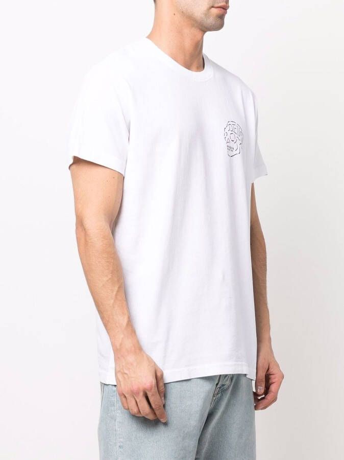 Deus Ex Machina T-shirt met doodskopprint Wit