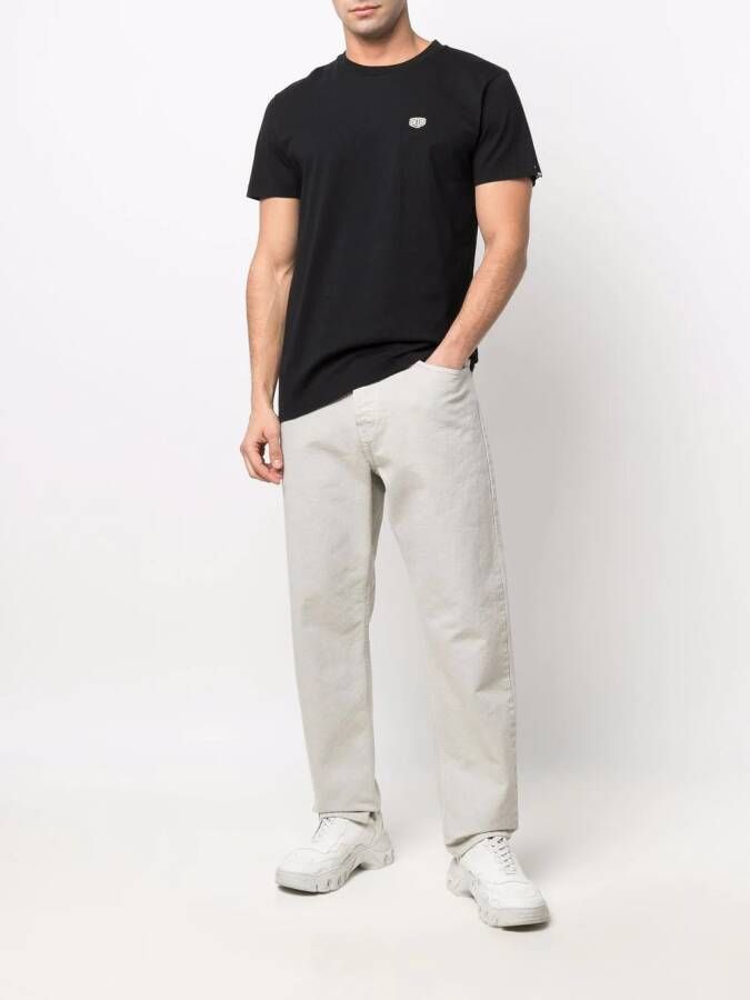 Deus Ex Machina T-shirt met logopatch Zwart
