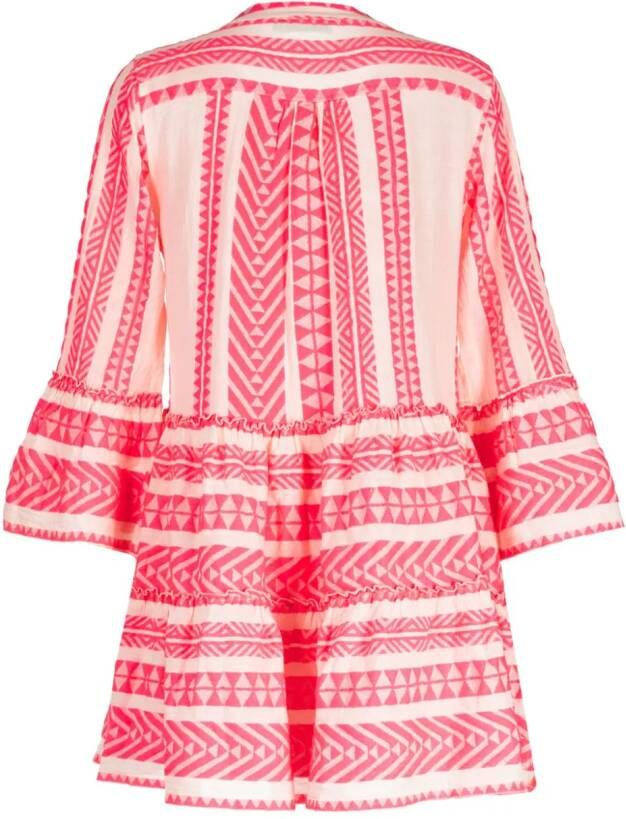 Devotion Ella Mini-jurk met zigzag patroon Roze
