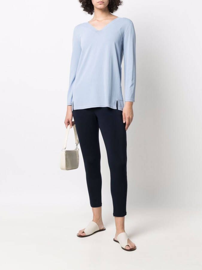 D.Exterior Trui met V-hals Blauw