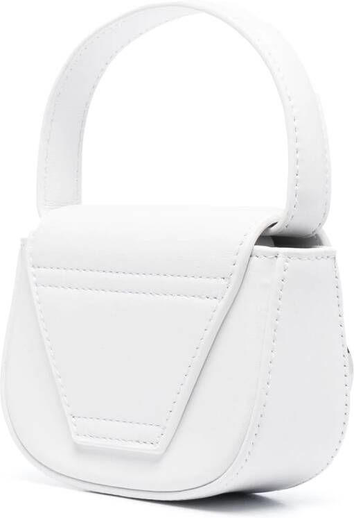 Diesel 1DR XS leren crossbodytas Wit