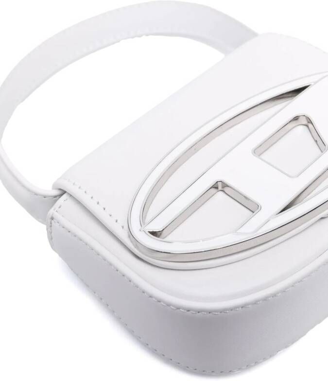 Diesel 1DR XS leren crossbodytas Wit