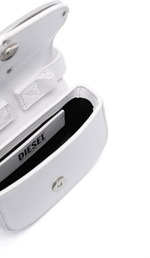 Diesel 1DR XS leren crossbodytas Wit