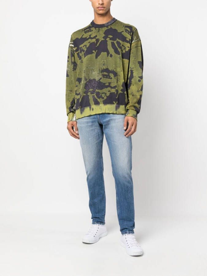 Diesel Jeans met toelopende pijpen Blauw