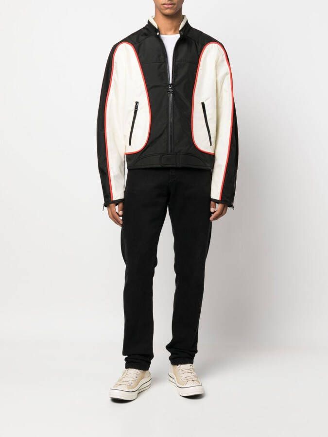 Diesel J-Blink bomberjack met colourblocking Zwart