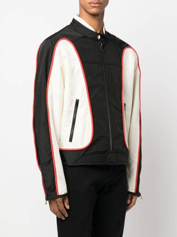 Diesel J-Blink bomberjack met colourblocking Zwart