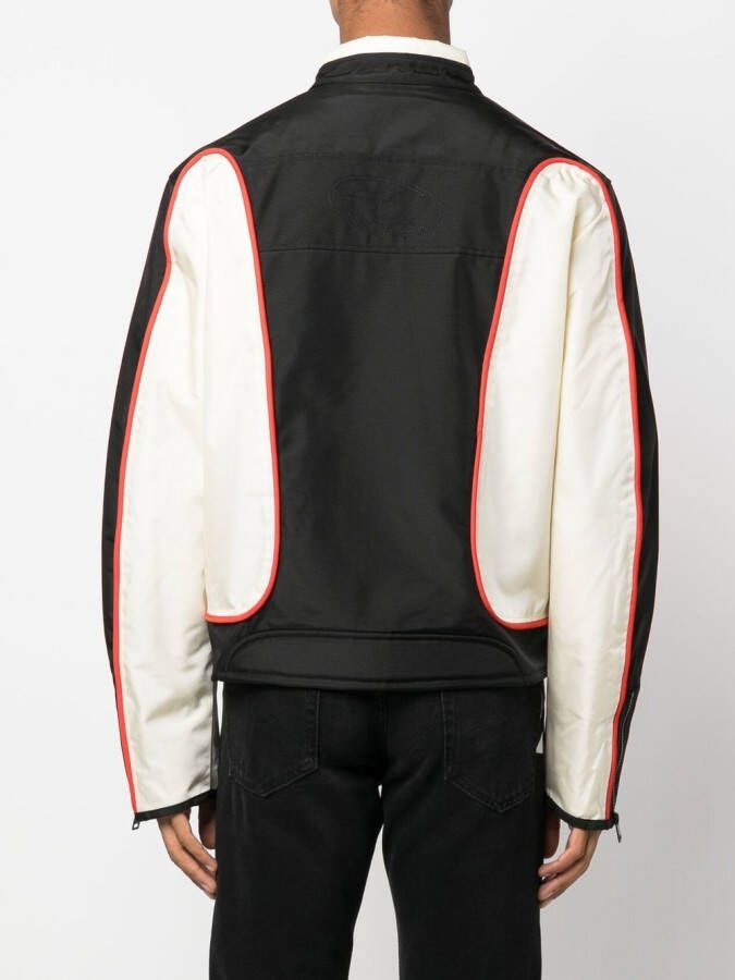 Diesel J-Blink bomberjack met colourblocking Zwart