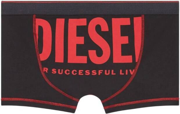 Diesel Boxershorts met logoprint Zwart
