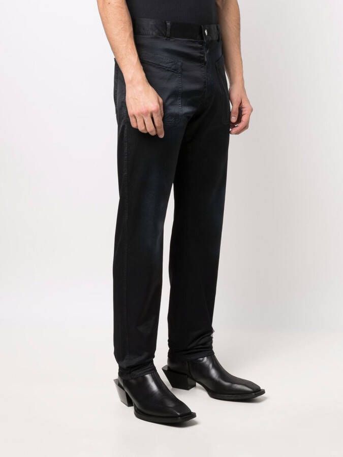 Diesel Broek met geborduurd logo Blauw