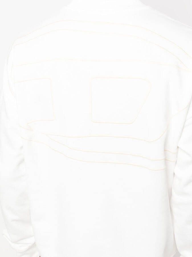 Diesel S-Rob-Megobal katoenen sweater Wit