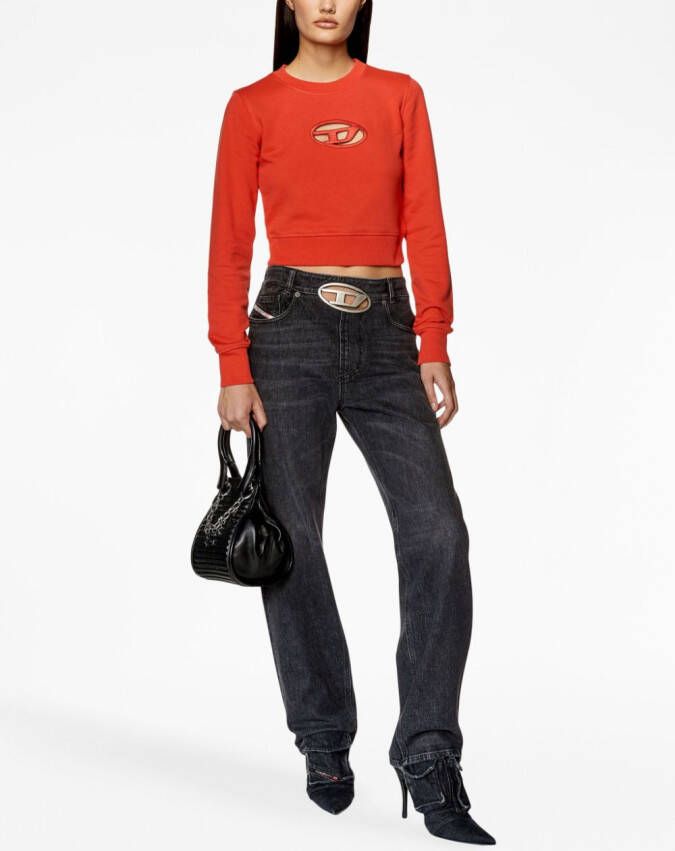 Diesel Cropped sweater Oranje
