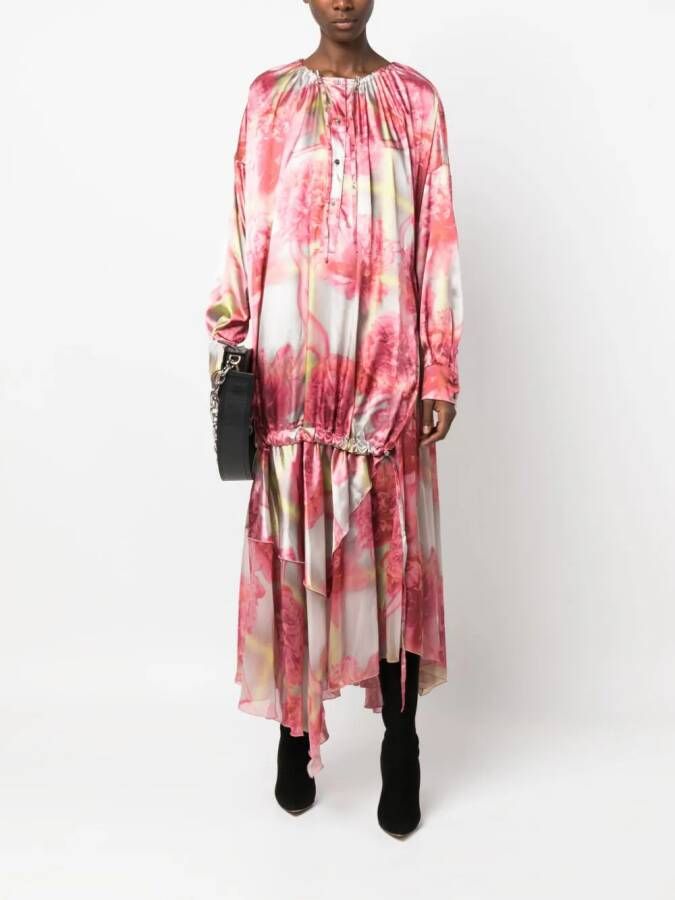 Diesel D-Cabir maxi-jurk met bloemenprint Roze