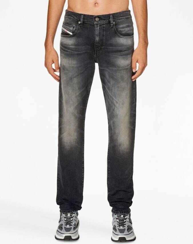 Diesel D-Strukt jeans met stonewash-effect Zwart
