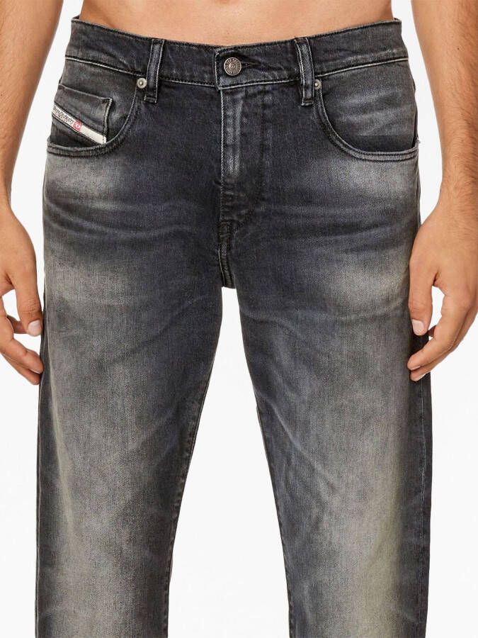 Diesel D-Strukt jeans met stonewash-effect Zwart