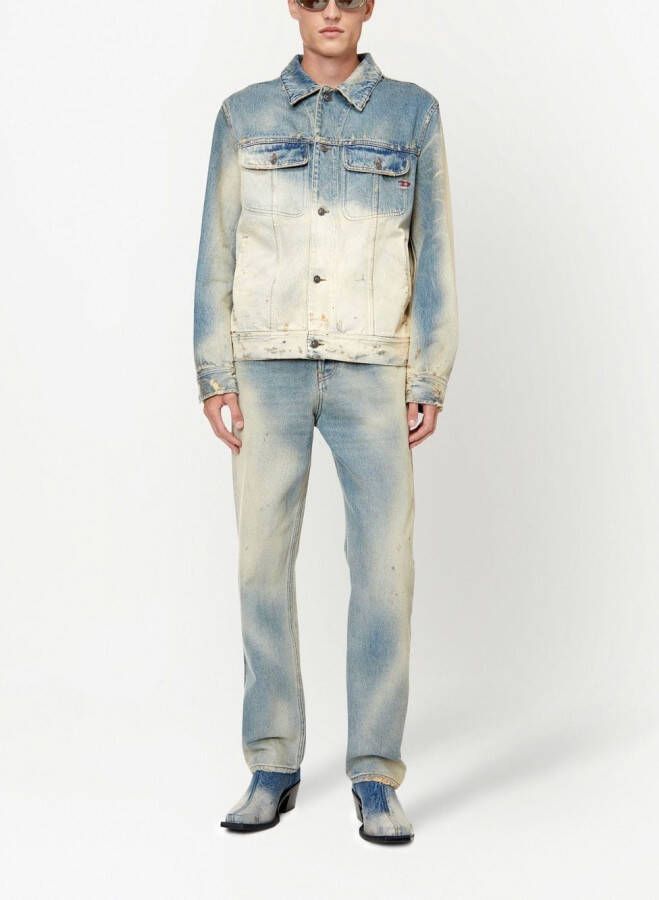 Diesel Denim jack Blauw
