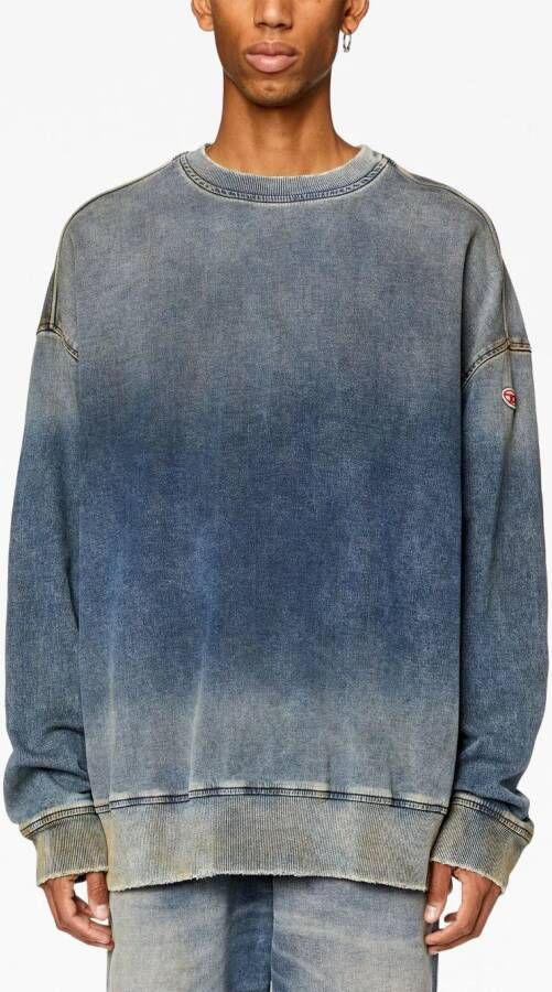 Diesel Denim sweater Blauw