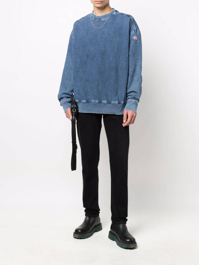 Diesel Denim sweater Blauw