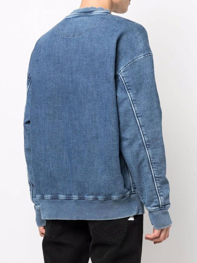 Diesel Denim sweater Blauw