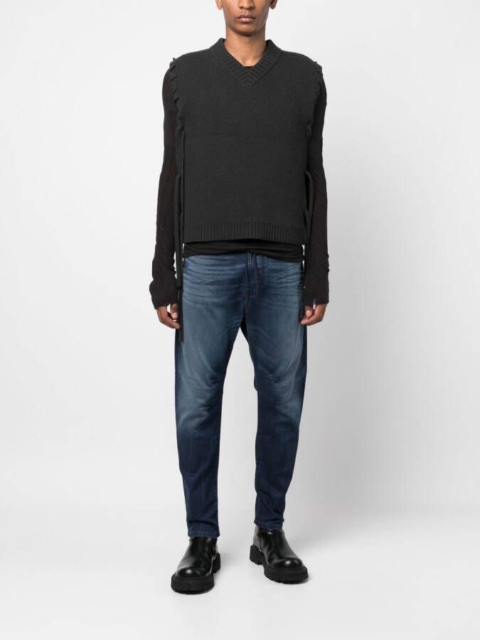 Diesel Jeans met verlaagd kruis Blauw