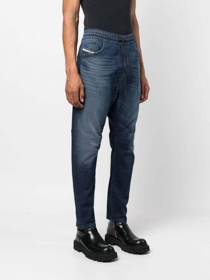 Diesel Jeans met verlaagd kruis Blauw
