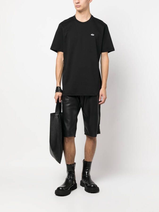 Diesel T-Just-Doval-PJ katoenen T-shirt Zwart