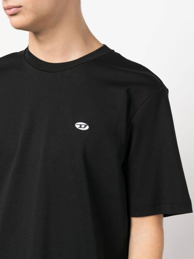 Diesel T-Just-Doval-PJ katoenen T-shirt Zwart