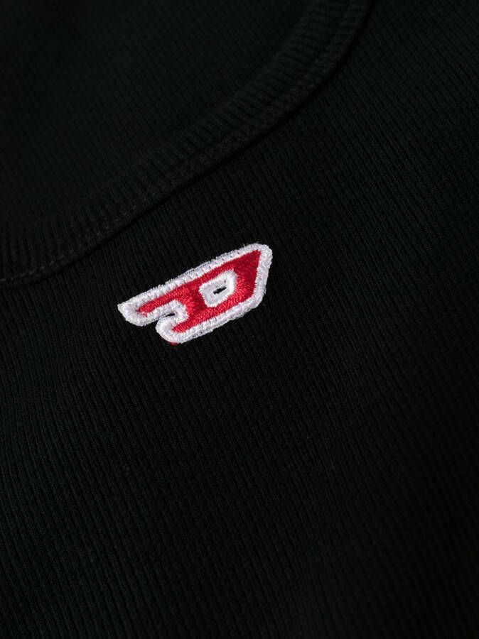 Diesel Jurk met geborduurd logo Zwart