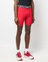 Diesel Fietsshorts met logo tailleband Rood - Thumbnail 3