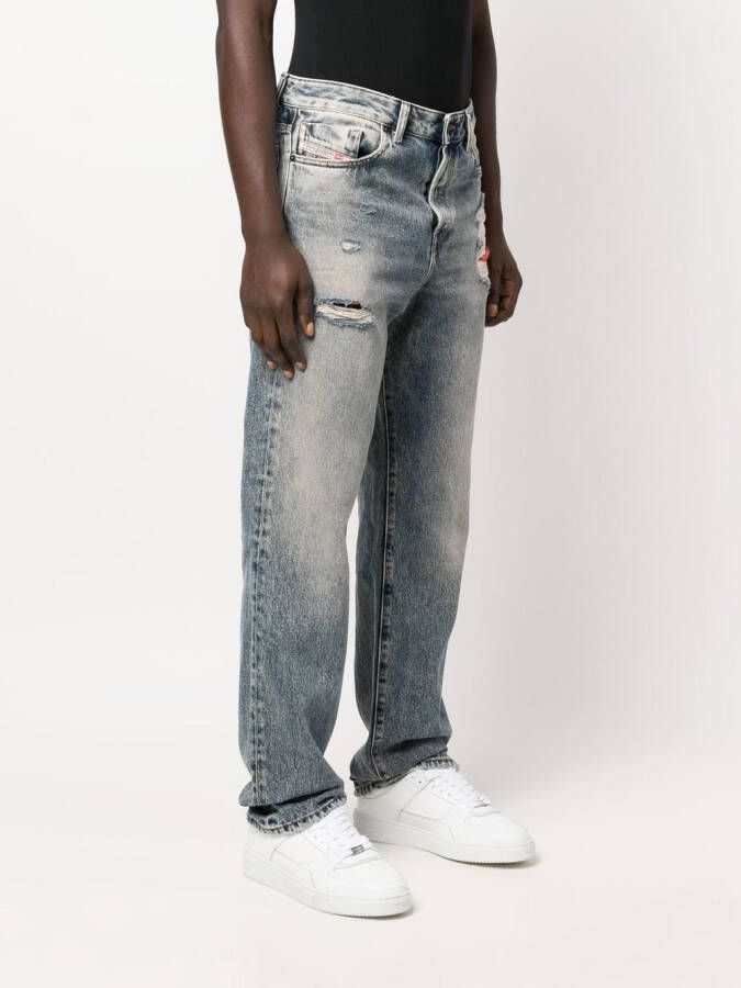 Diesel Gerafelde jeans Blauw