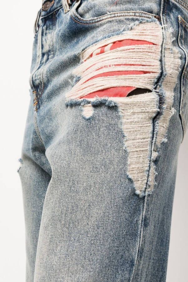 Diesel Gerafelde jeans Blauw