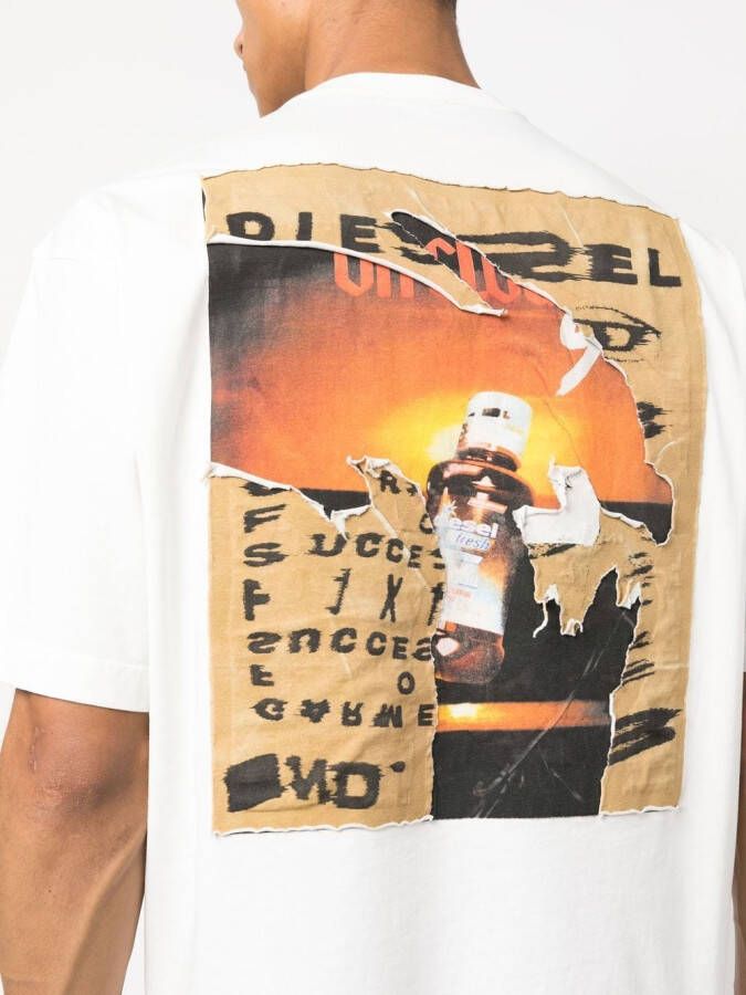Diesel T-shirt met grafische print Wit