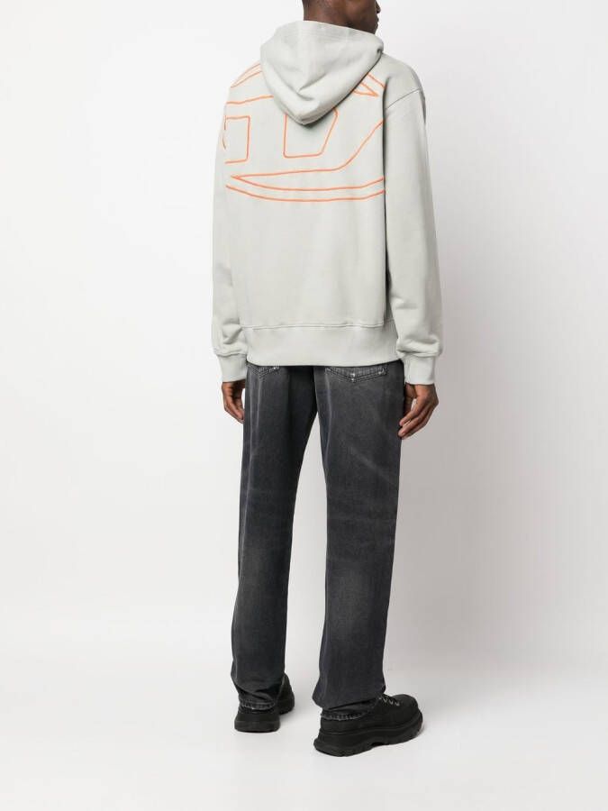 Diesel Hoodie met logo Grijs