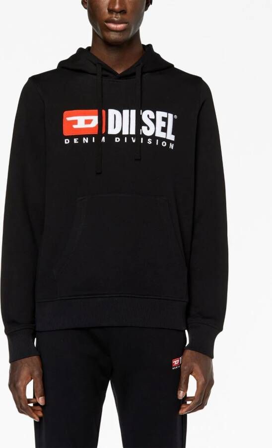 Diesel S-Ginn-Hood Div hoodie met logo-applicatie Zwart
