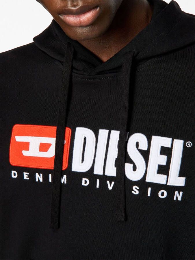 Diesel S-Ginn-Hood Div hoodie met logo-applicatie Zwart