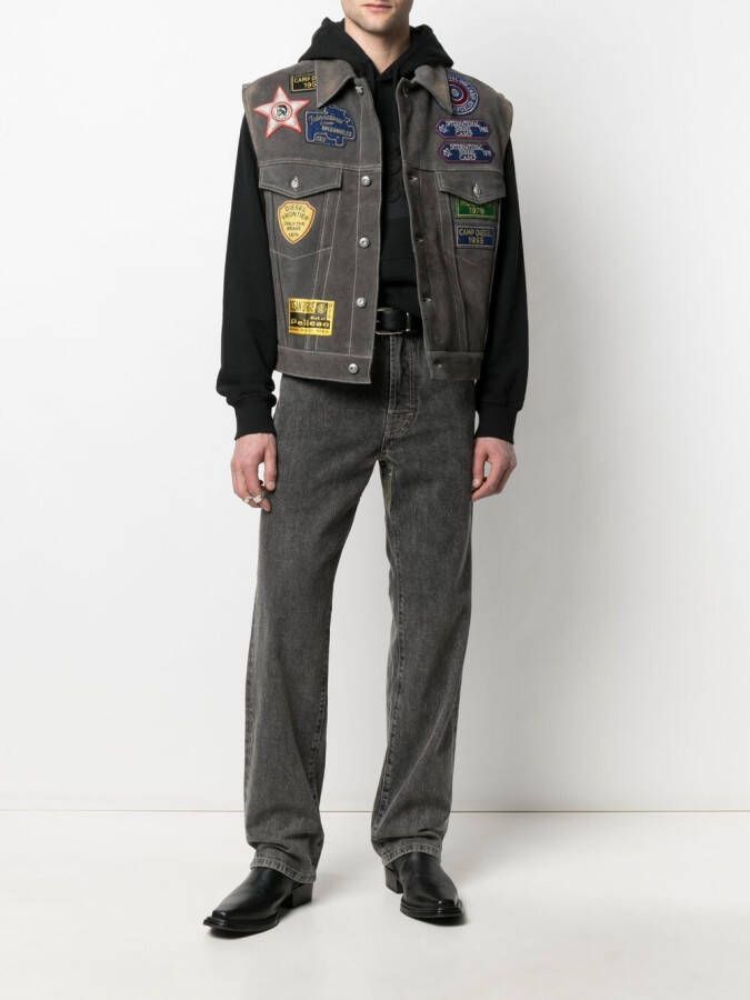 Diesel Hoodie met logopatch Zwart