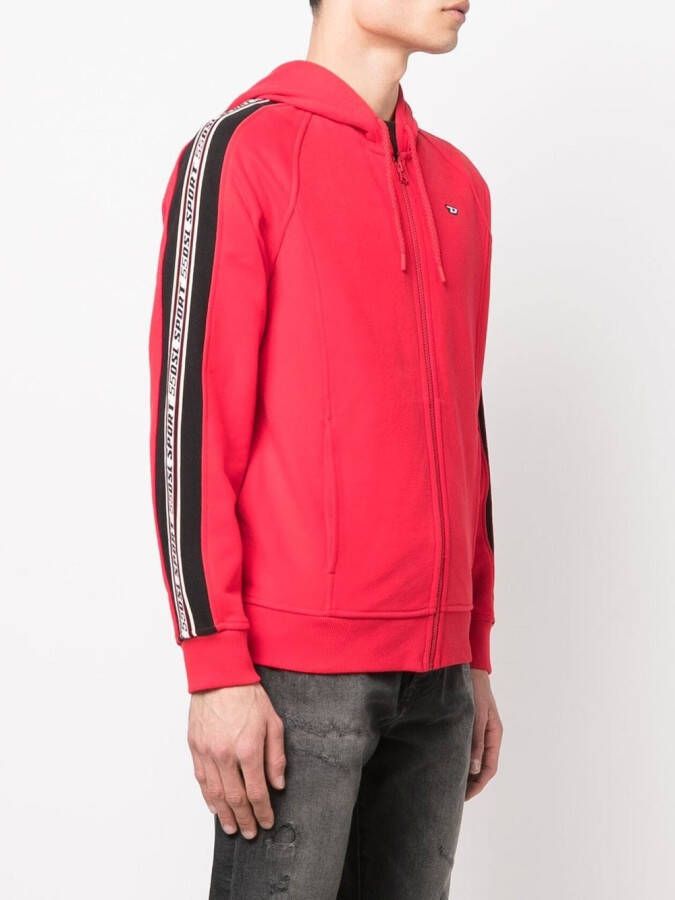 Diesel Hoodie met logoprint Rood