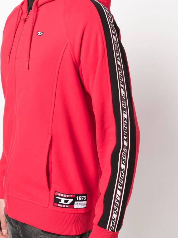 Diesel Hoodie met logoprint Rood