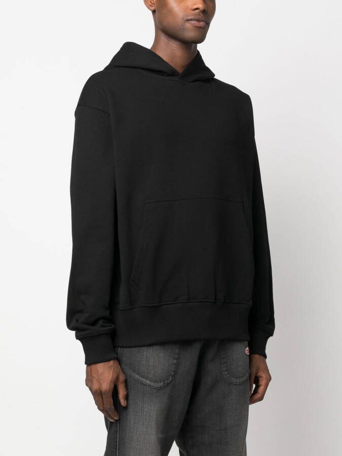 Diesel S-Macs-Megoval katoenen hoodie Zwart