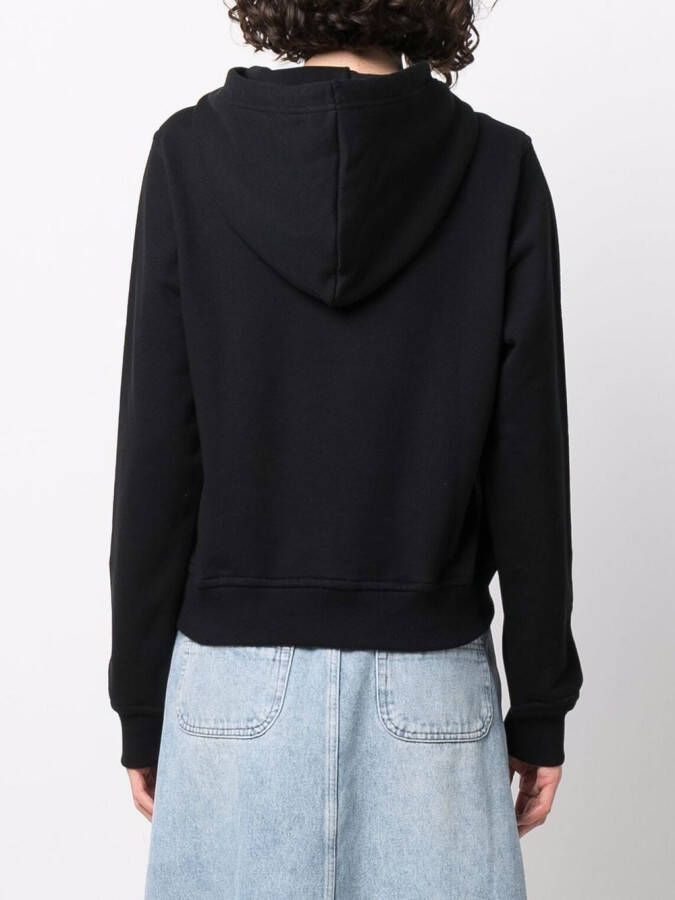 Diesel F-Reggy-Hood-Div katoenen hoodie met logoprint Zwart