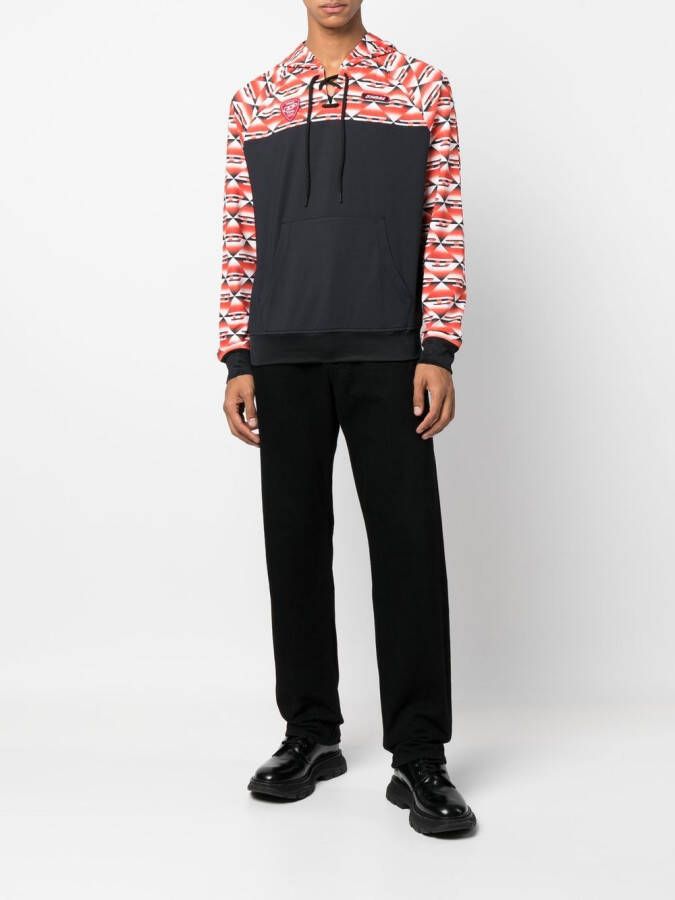 Diesel Hoodie met monogram Zwart