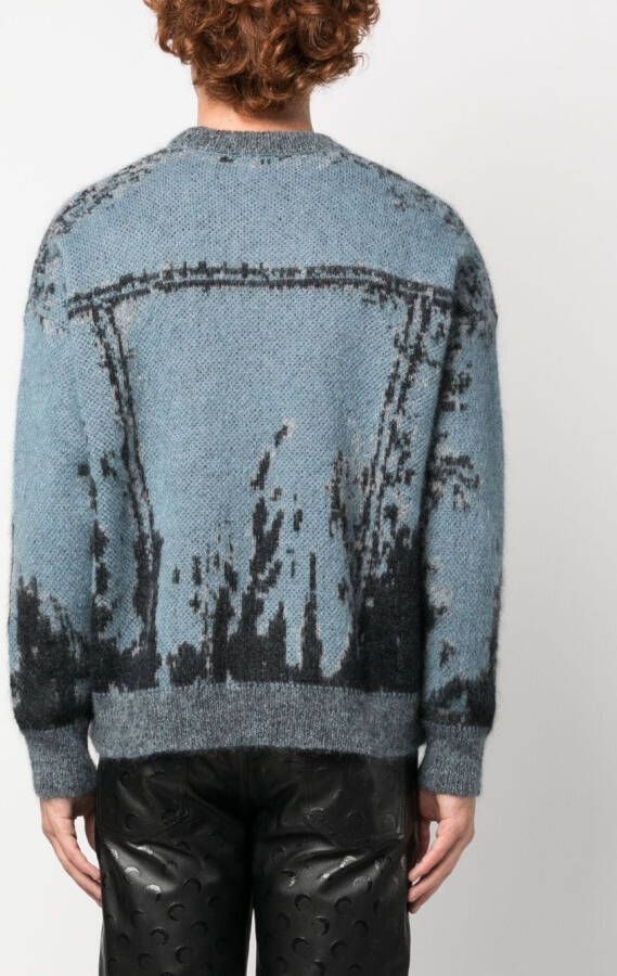 Diesel Intarsia sweater Blauw