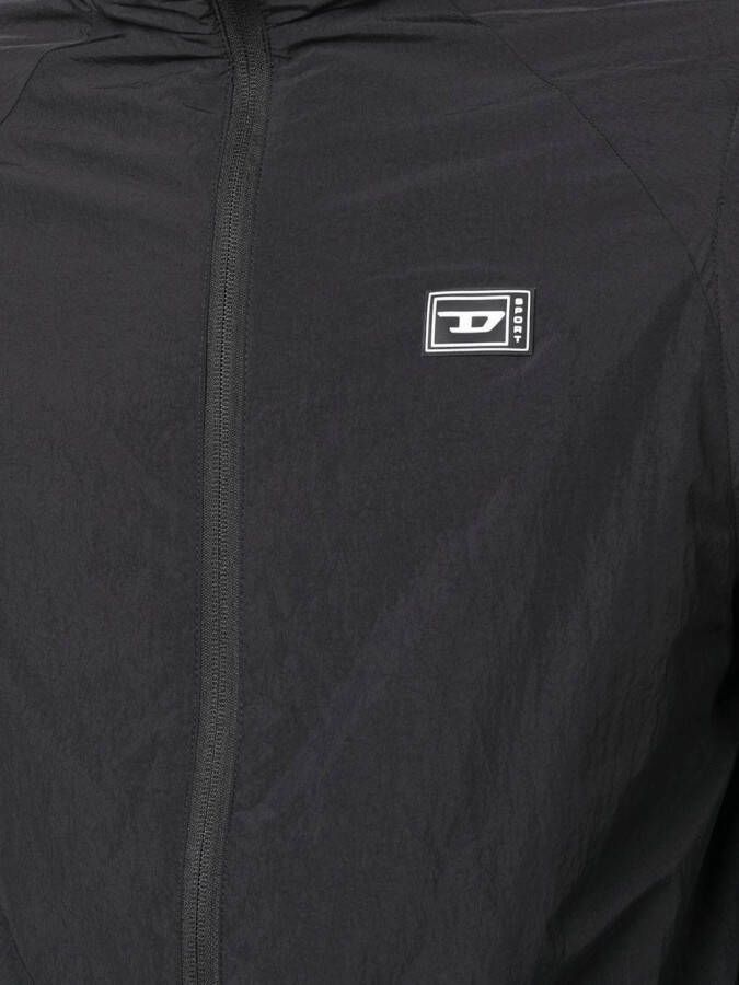 Diesel Jack met capuchon Zwart
