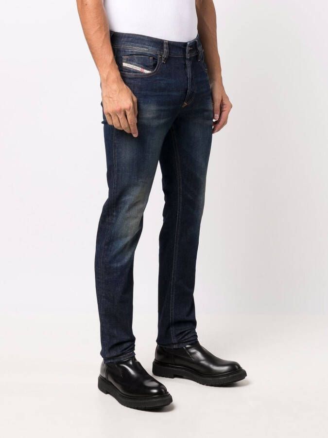 Diesel Jeans met logopatch Blauw